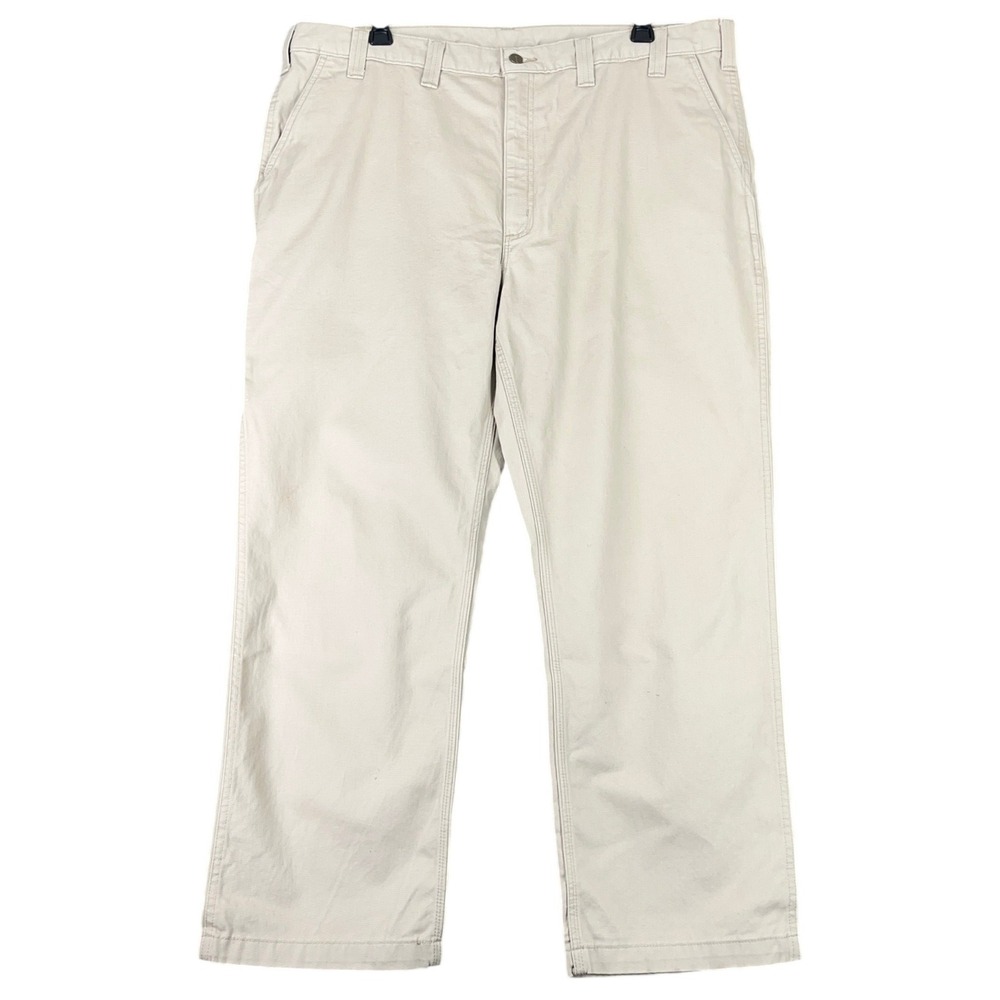 Carhartt Relaxed Fit‎ Canvas Work Pants Utility Tool Pockets Workwear Mens 44x30